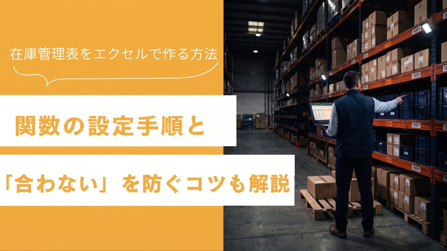 在庫管理表をエクセルで作る方法|関数の設定手順と「合わない」を防ぐコツも解説