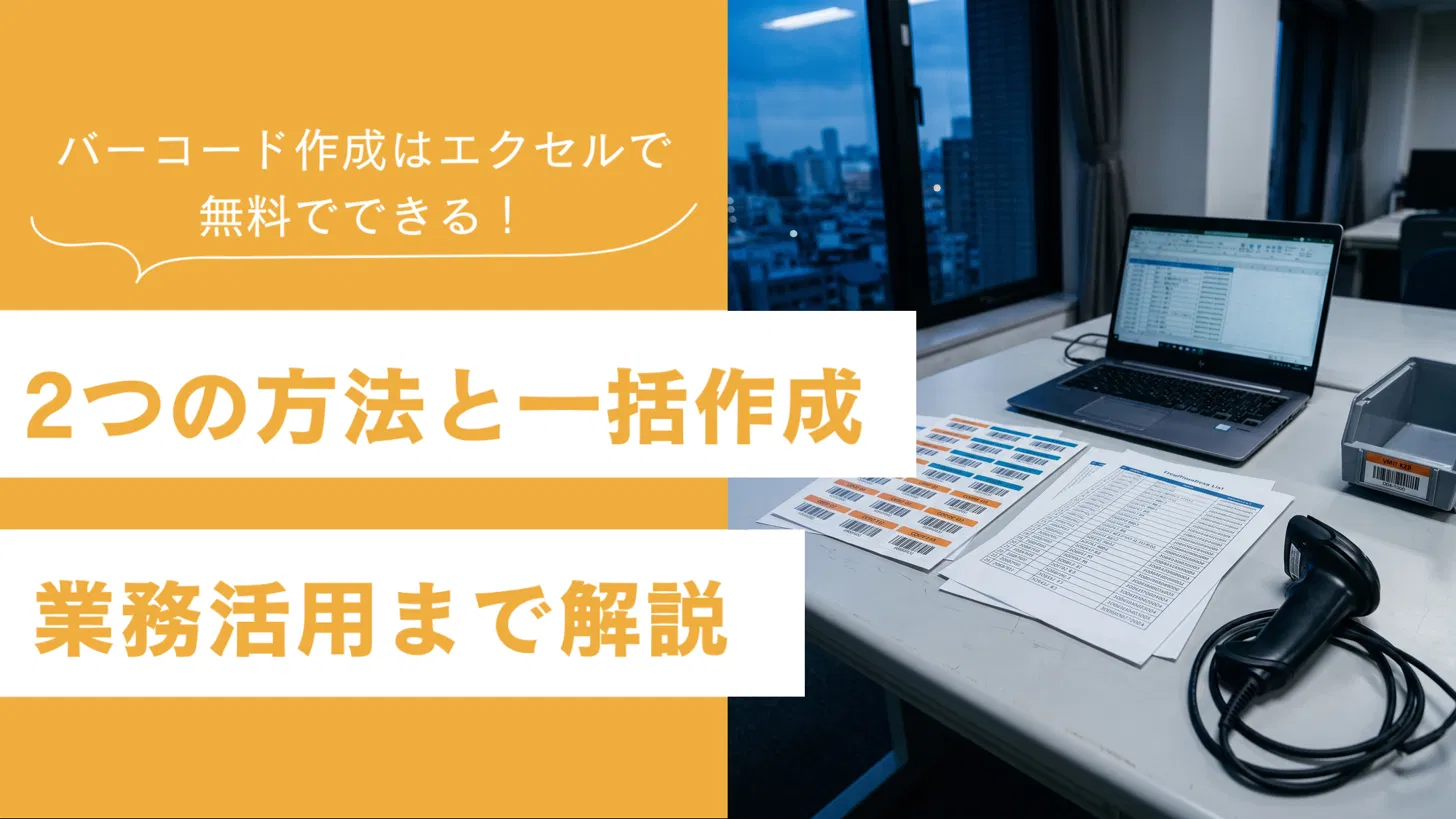 バーコード作成はエクセルで無料でできる！