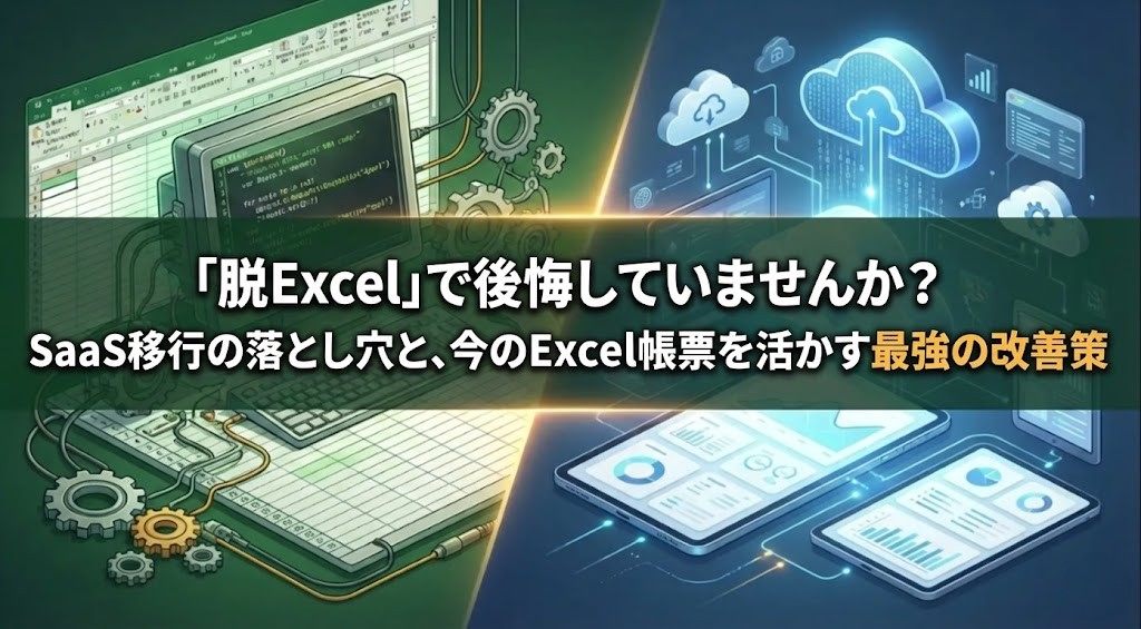 「脱Excel」で後悔していませんか? SaaS移行の落とし穴と、今のExcel帳票を活かす最強の改善策