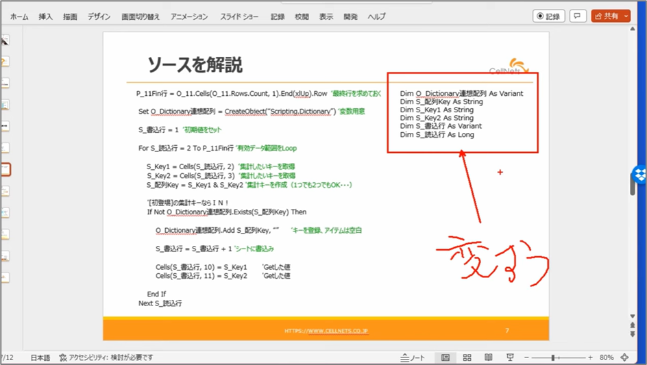 セルネッツ：VBA連想配列の使い方 [必修] グループ集計は避けて通れない