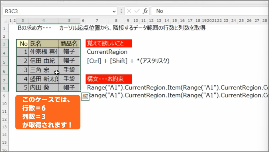 セルネッツ：VBAで最終データ行を求める2つの方法