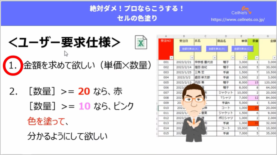 セルネッツ：VBA開発で品質を左右する条件付き書式の使い方
